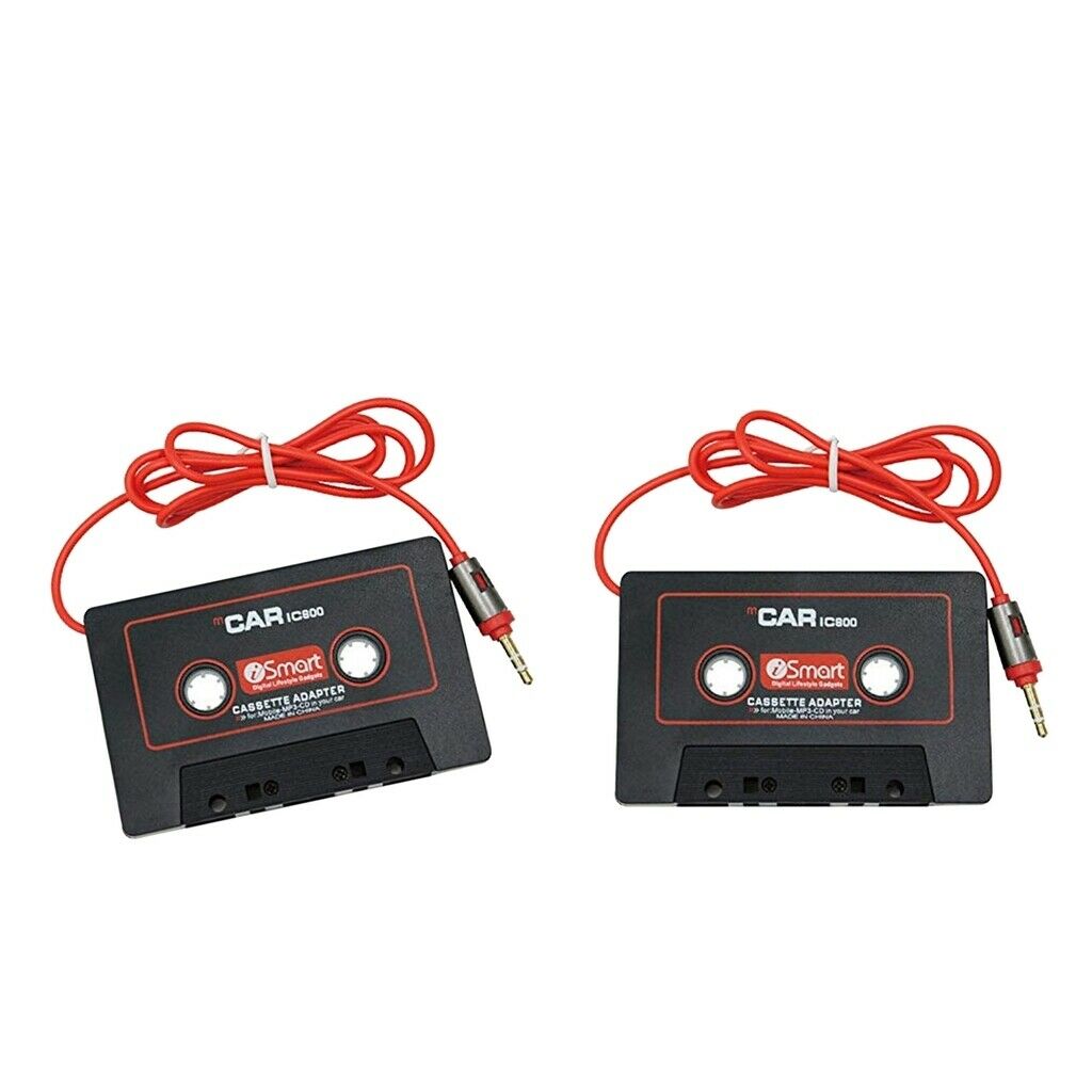Car Cassette Tape Adapter Audio Converter 3.5mm Stereo Plug Black for