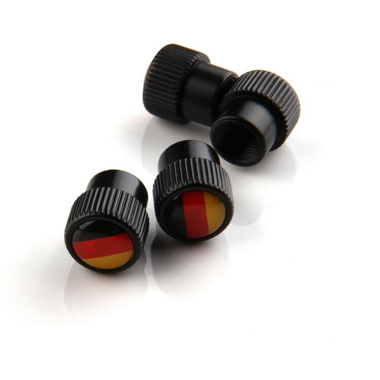 4Pcs Car Wheel Tire Valve Stem Air Cap Dust Cover Germany German Flag Universal