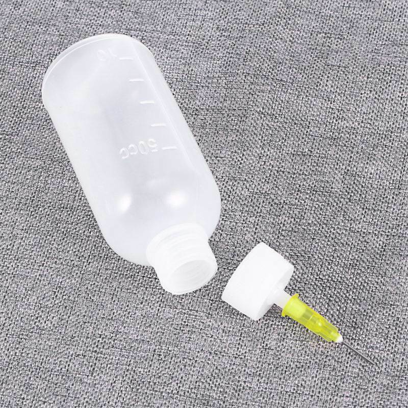 6X50ml Glue Applicator Needle Squeeze Bottle Clear White Quilling DIY Craft Tool