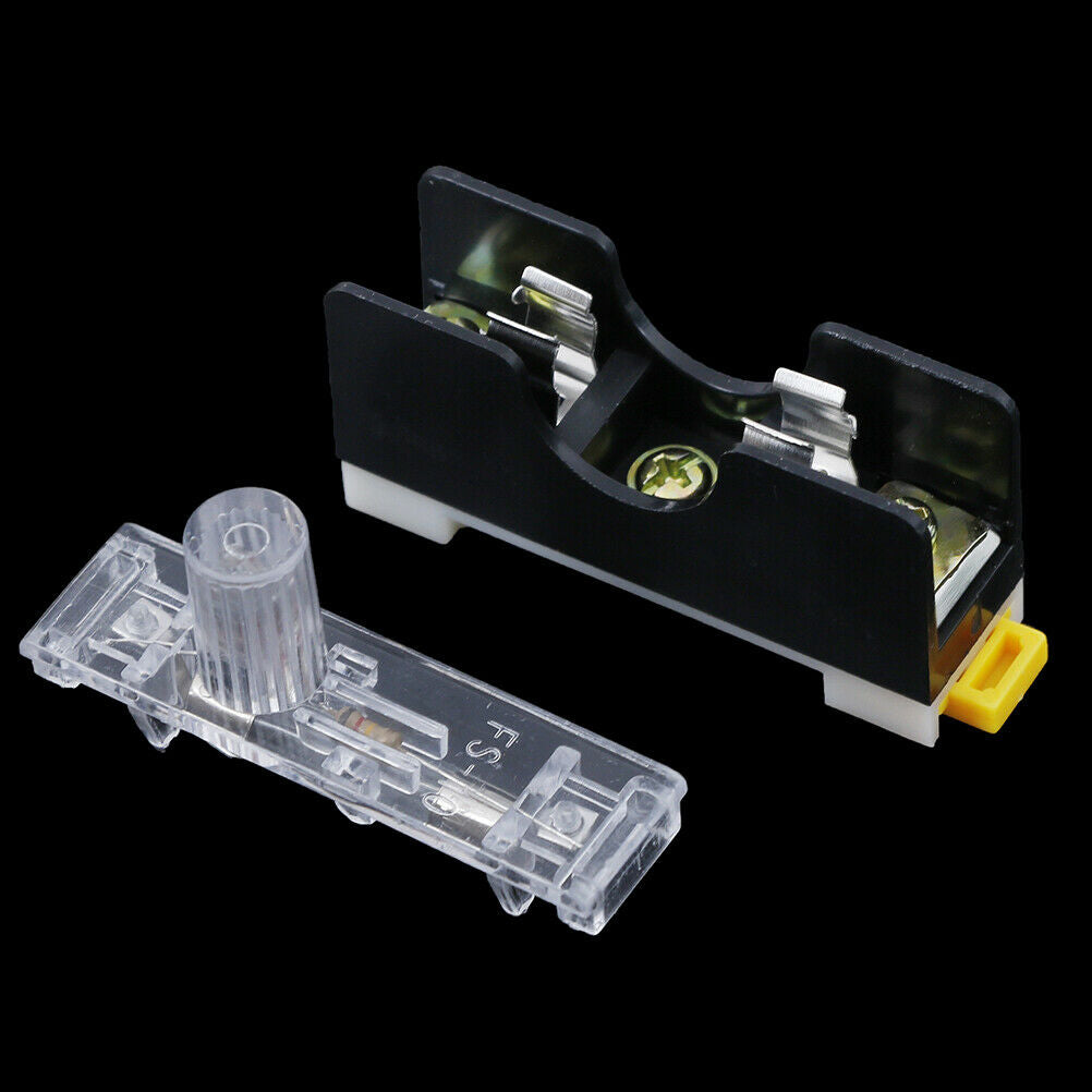 FS101 10a 6*30mm fuse socket with indicator light din rail mounted fuse .l8