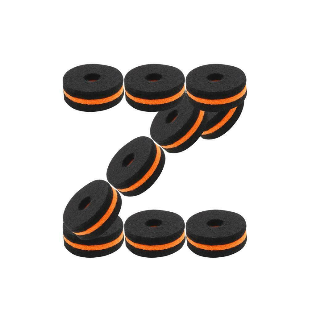 10x Replacement Black Cymbal Felt Washers Kit Drum Accessories 10mm Diameter