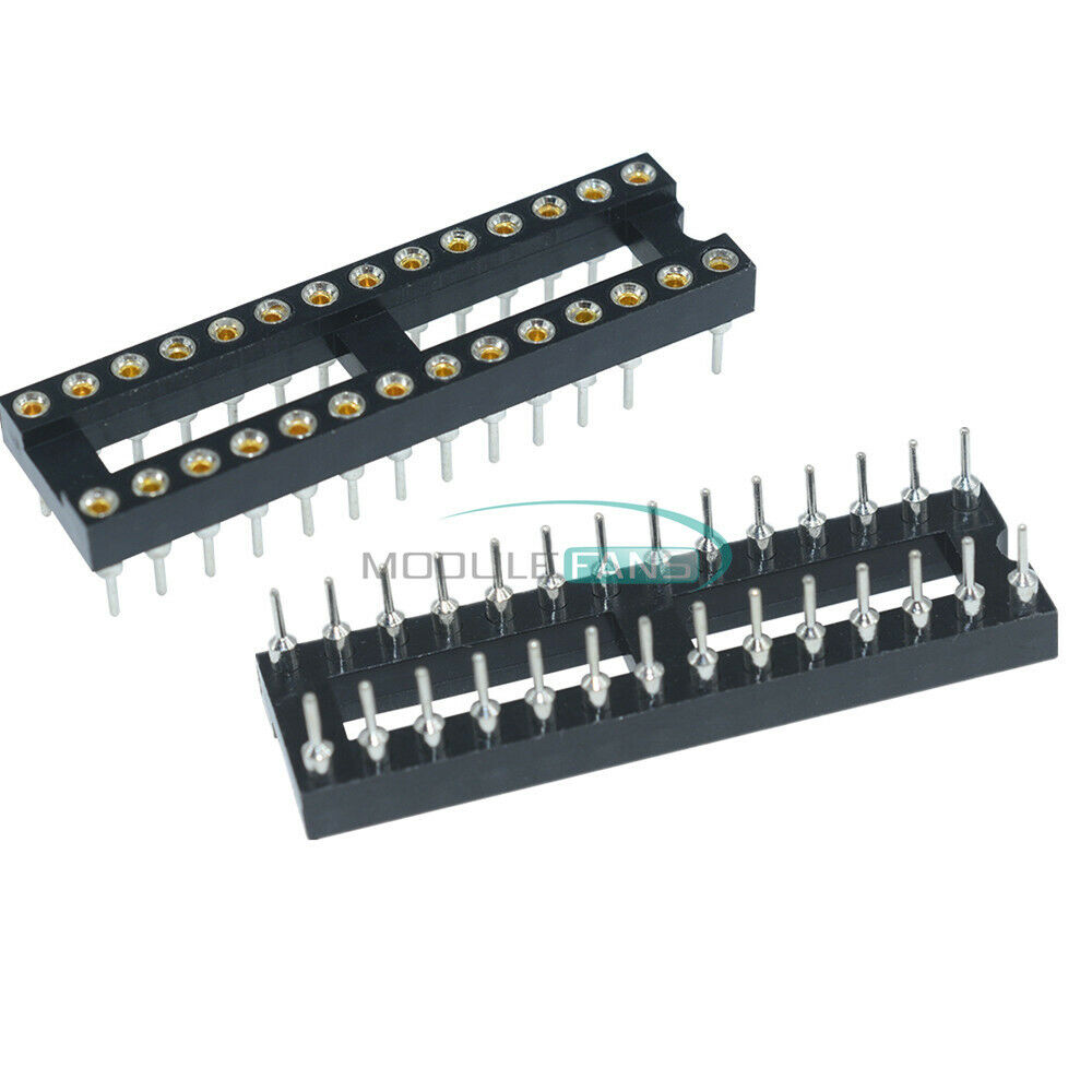 10PCS 28Pin DIP SIP Round IC Sockets Adaptor Solder Narrow Type