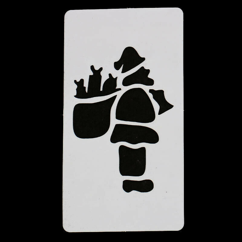 4pcs/set Christmas Santa Claus Coffee Milk Cake Cupcake Stencil Template M WLDF