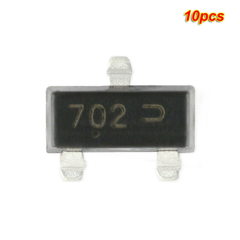 10pcs 2N7002LT1G Silkscreen 702 SOT-23 N-channel MOSFET Field effect transistor