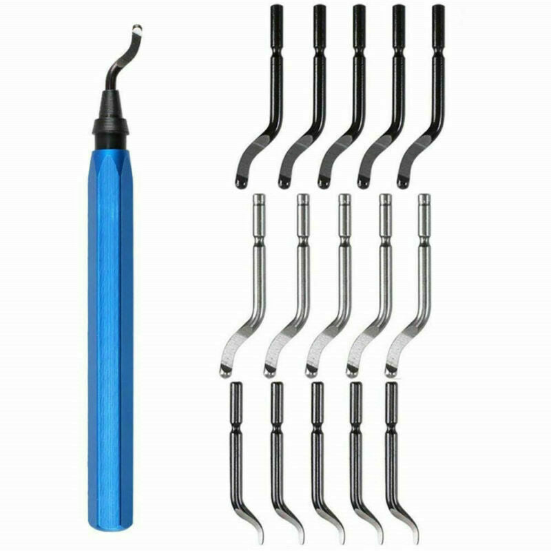 15pcs Rotary Deburr Blades Set Metal Deburring Tool Kit for Wood and Steel