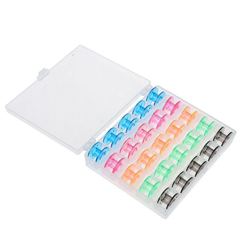 25Pcs/Set Empty Bobbins Sewing Machine Spools Storage Box for Sewing Mach.l8