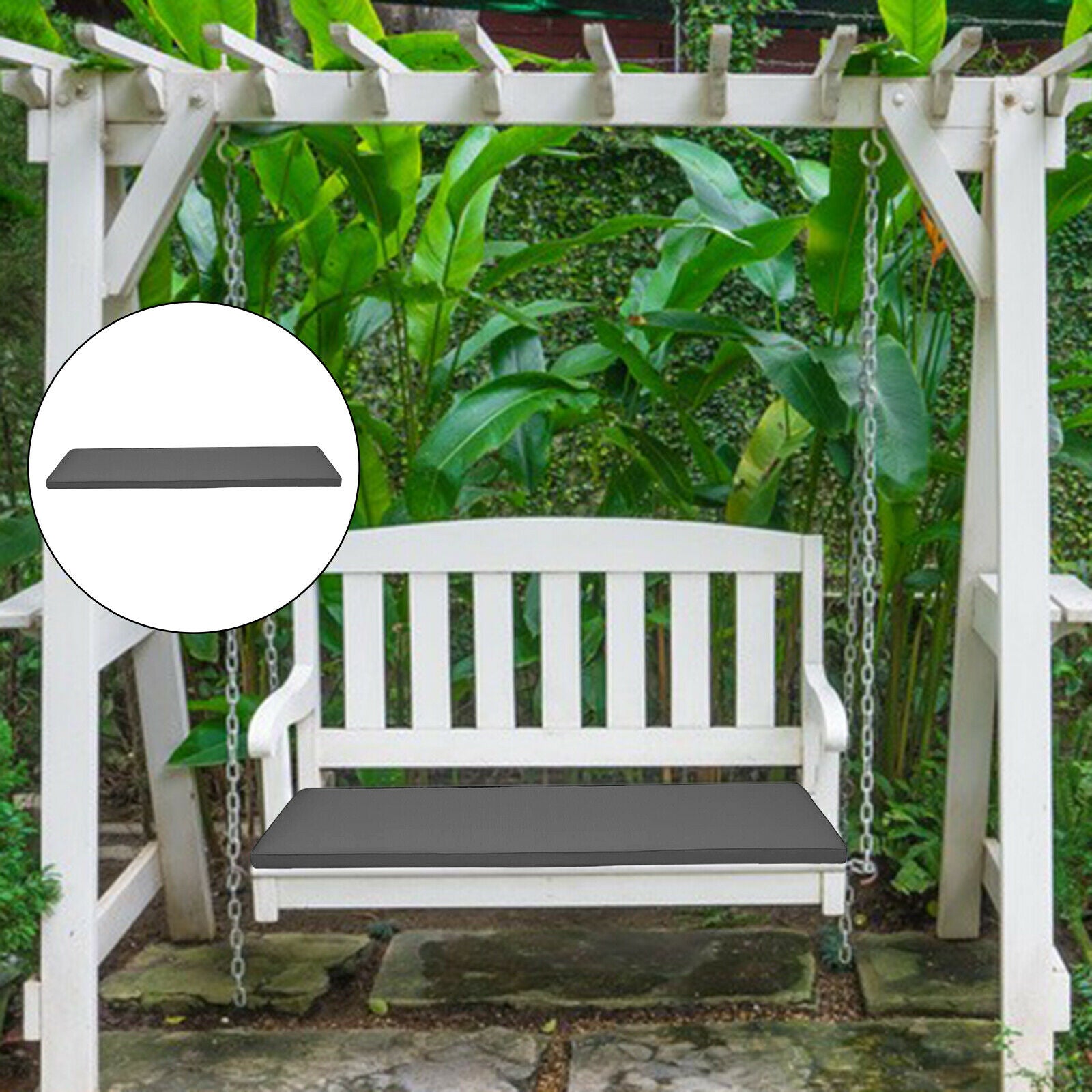 Waterproof Garden Bench Patio Furniture Pad Seat Cushion Swing Loveseat
