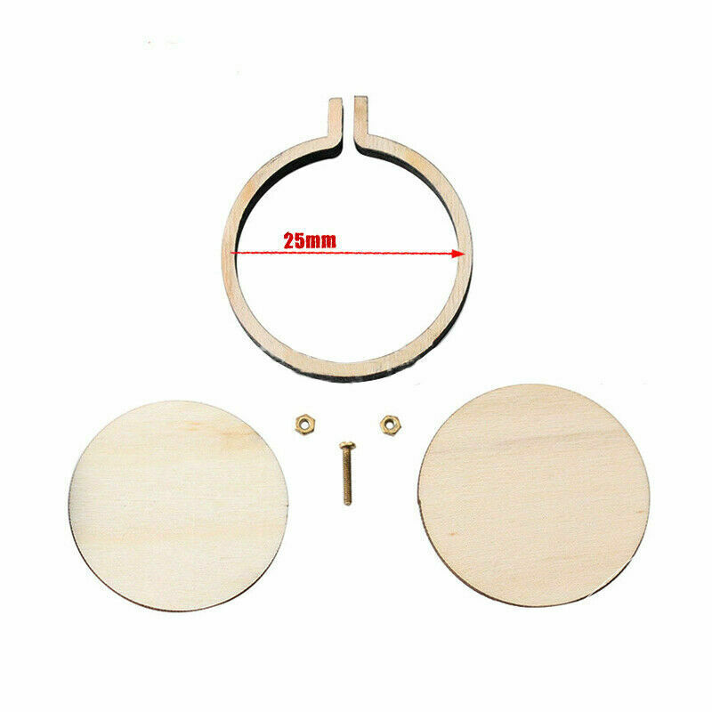 10 Set Mini Embroidery Hoop Ring Wooden Cross Stitch Frame For Hand DIY Crafts