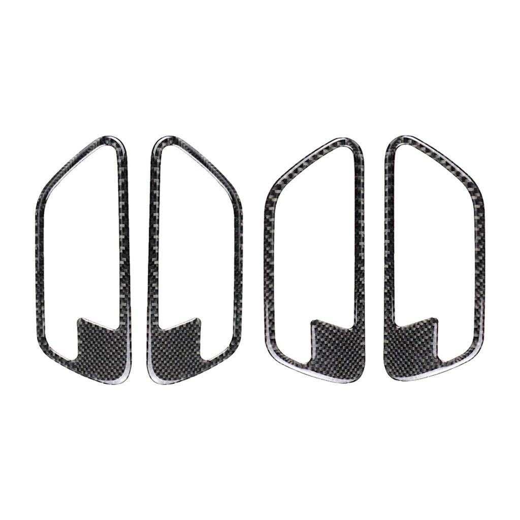 4PCS Carbon Fiber Car Interior Door Handle Cover Trim for BMW F10 5 Series