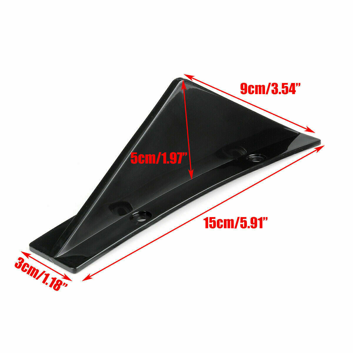 Universal Rear Bumper Diffuser Spoiler Splitter Shark Fin Trim Covers With Screw