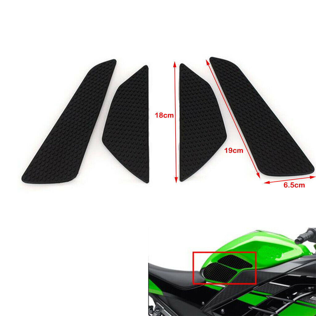 1 Set Black Rubber Fuel Tanks Traction Pads For Suzuki GSXR/GSR 600/750/1000