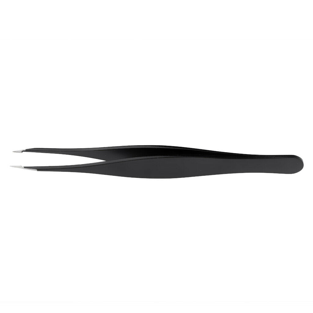 Eyelash Tweezers Curved Flat Clip Extension False Lash Applicator Clamp Sharp
