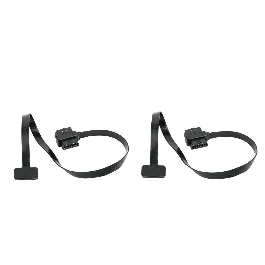 2pc ODB II ODB2 16 Pin Splitter 1x Male To 2x Female Extension Cable Adapter