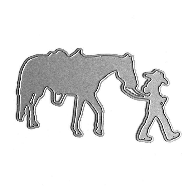 Lead a Horse Metal Cutting Dies Stencil Scrapbooking DIY Album Stamp Paper Card