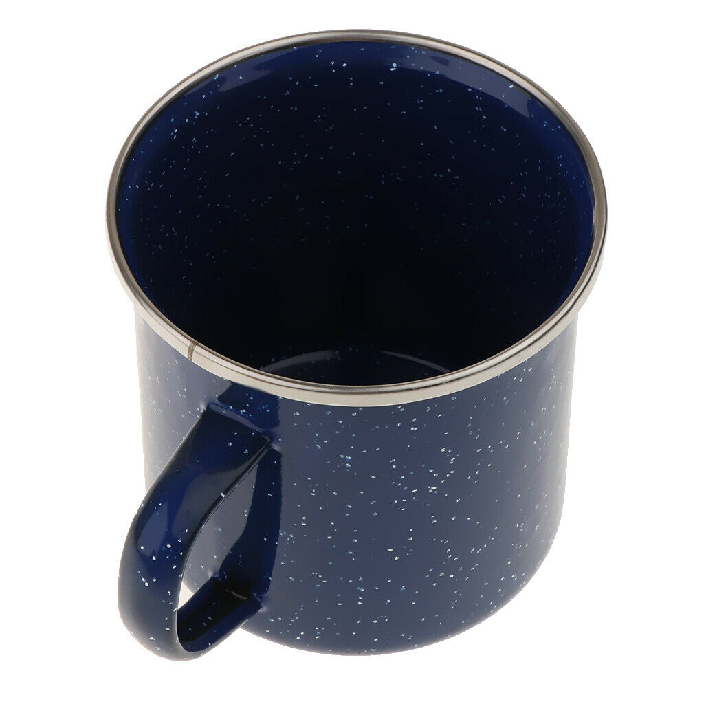 Mug Enamel Mug Camping Hiking Retro Style Goblet Hot Drink Travel Utensil