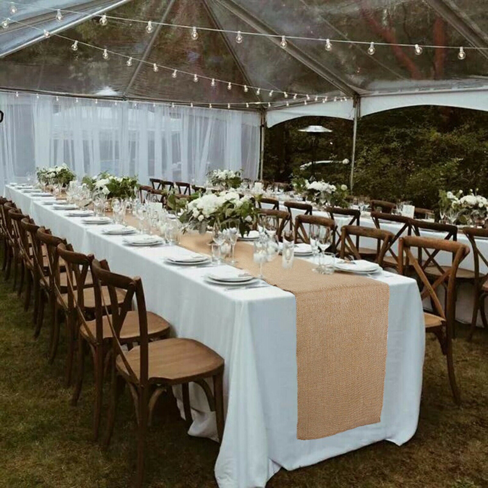 Rustic Natural Jute Ribbon Roll 10m 10yds Party Decorative Burlap Fabric