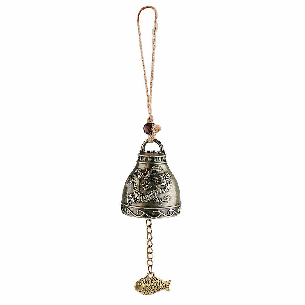 Exquisite Retro Metal Feng Shui Lucky Windchime Hanging Bell Collectibles