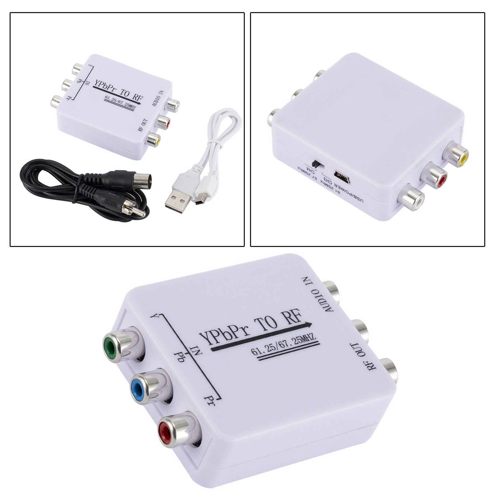 Audio to RF Radio Frequency Converter 1080P AV to HDMI Converter Adapter