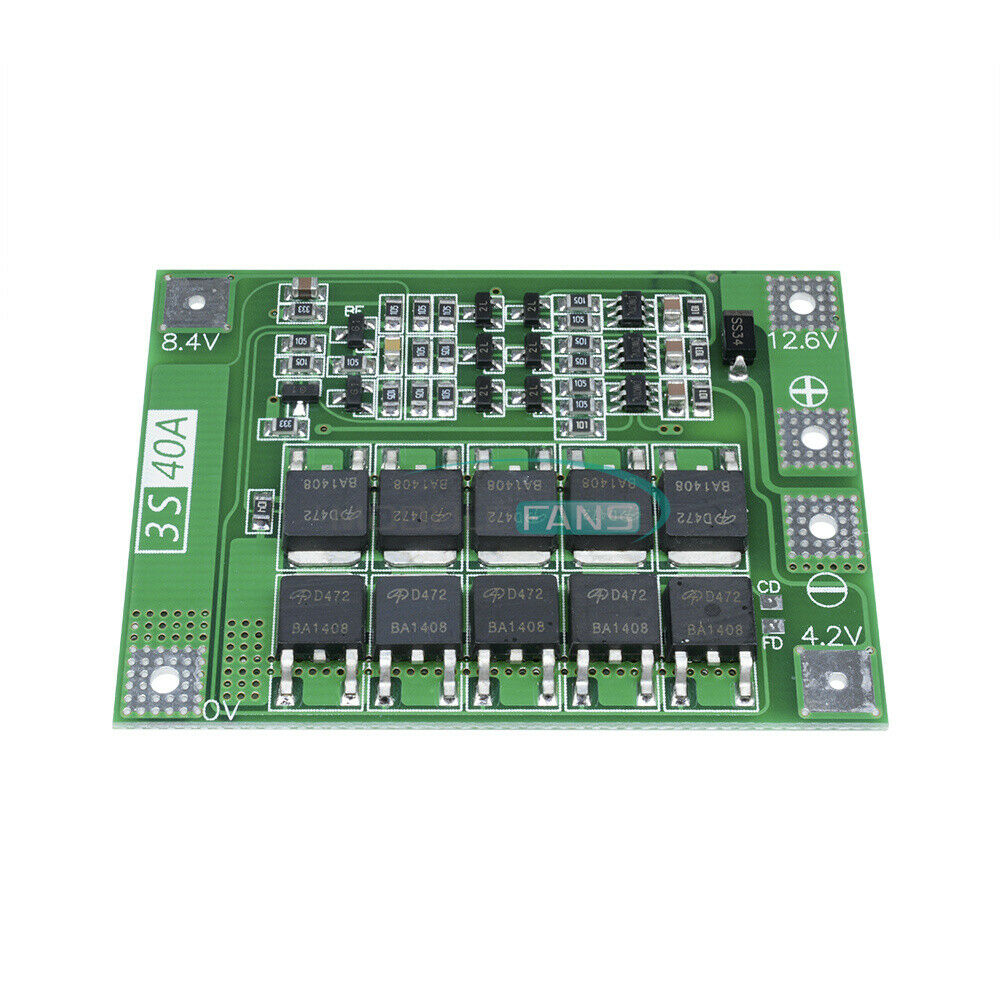 3S 40A 12.6V Li-ion Lithium Battery Protect Board Enhanced Development Board