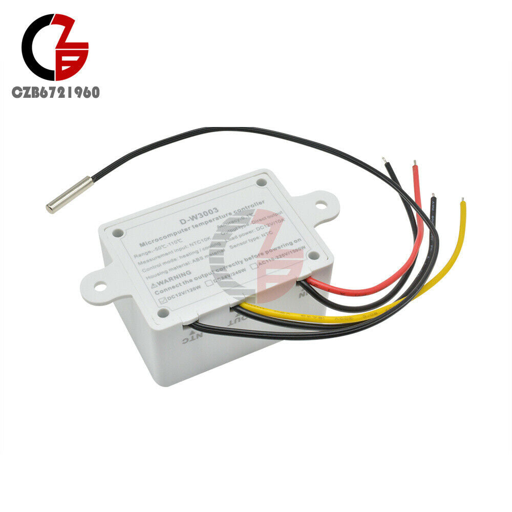 W3003 DC12V Digital LED Intelligent Temperature Controller Thermostat NTC Sensor