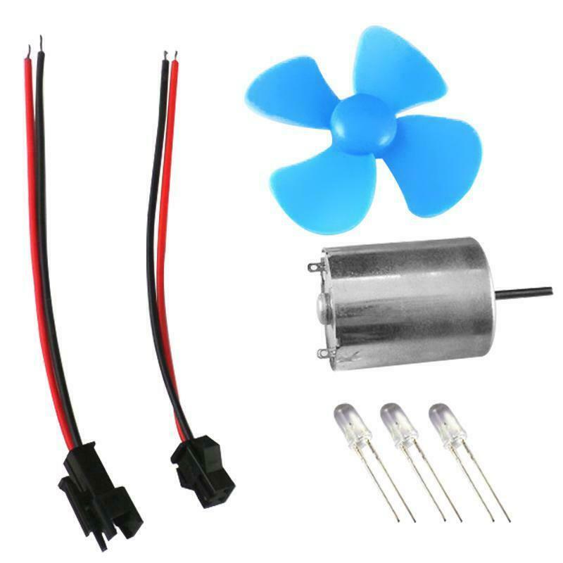 Set of 2 Micro Small Wind Turbine Wind Power Generator Kits DC Motor Turbines