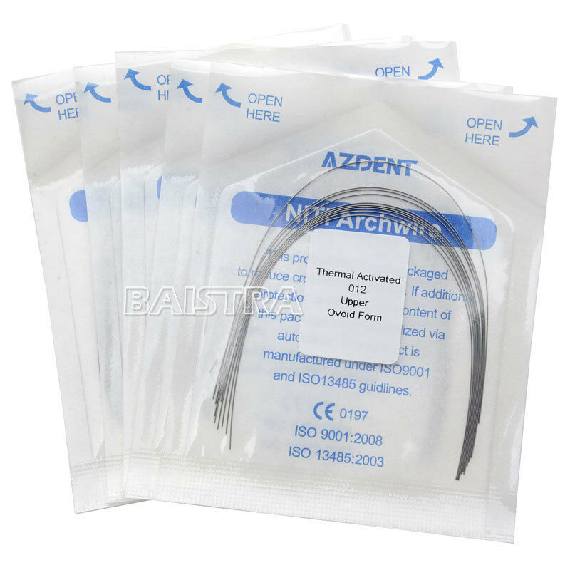 50 X Dental Orthodontic Heat thermal Activated Niti Round Arch Wires 012 Upper