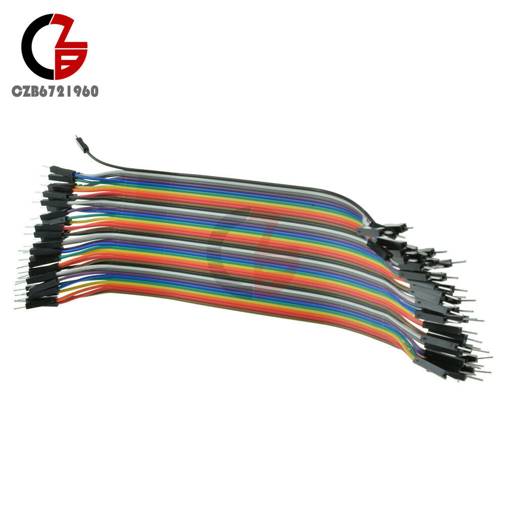 2 x 40Pin 20cm 2.54MM Male to Male 1P-1P Dupont Wire Jumper Cables For Arduino