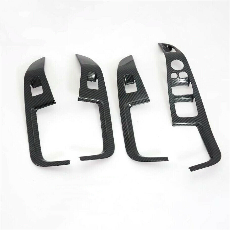 ABS Carbon Fiber Inner Window Switch Panel Cover Trim For BMW X5 G05 2019 2020