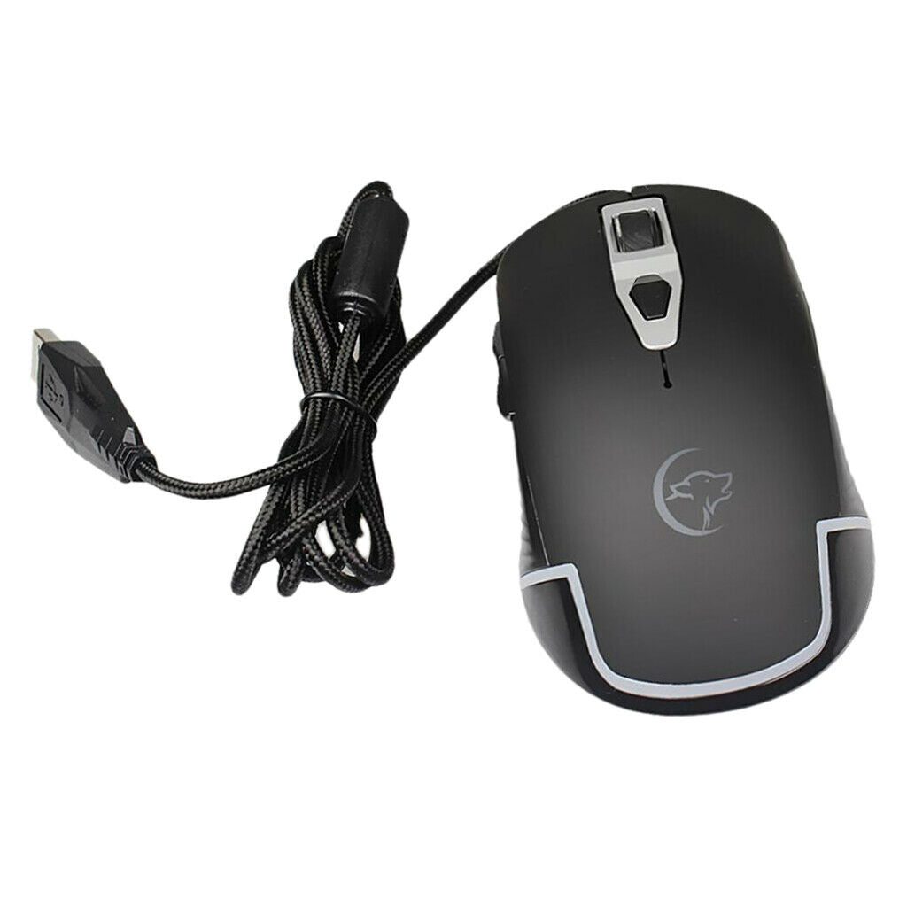 G818 Wired Game Mouse Optoelectronic Mouse 4-mode RGB Glow Desktop Mouse