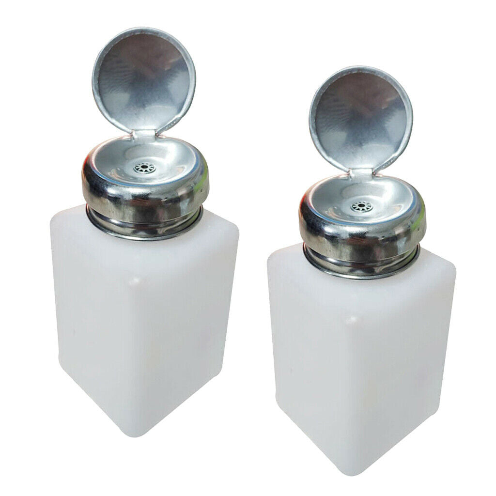 Pack of 2 7oz Makeup Remover Push Down Press Pumping Bottle Pump Dispenser