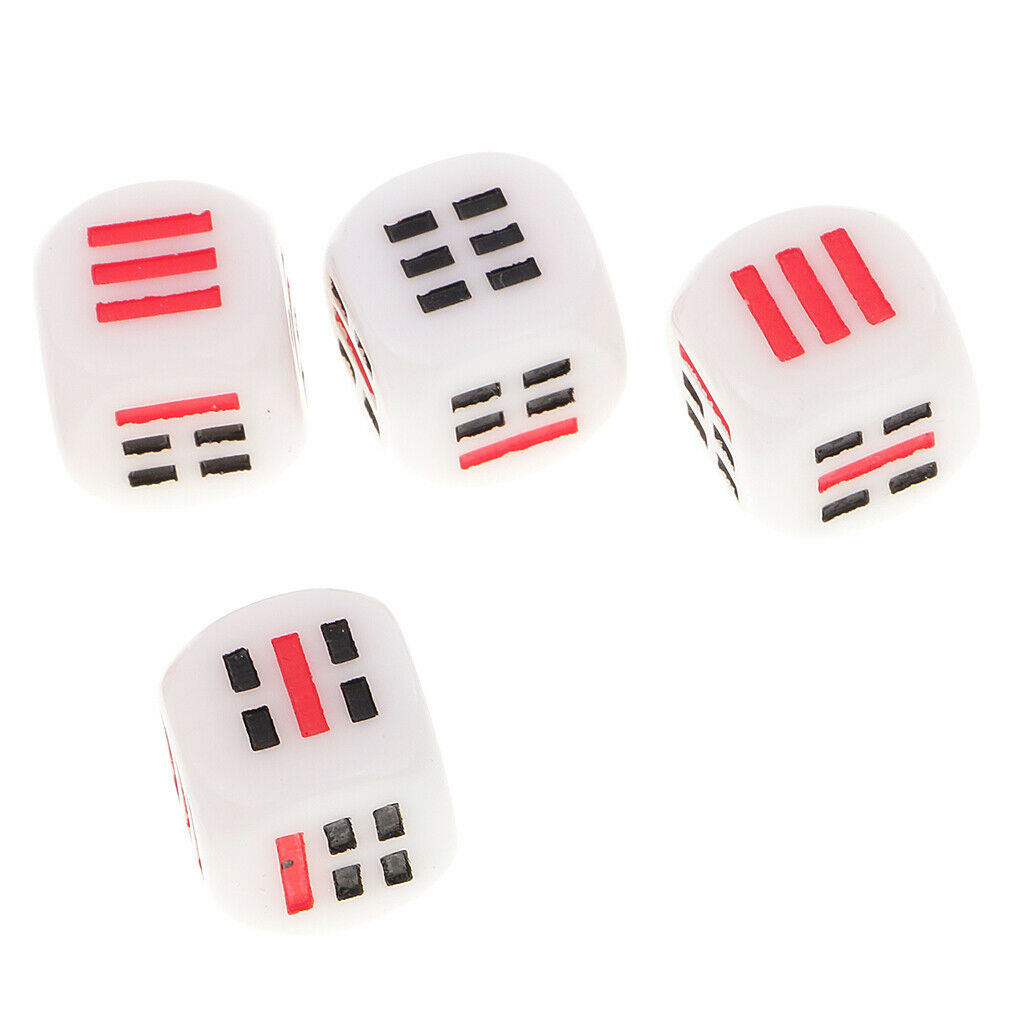 10x 16mm D6 dice six-sided dice for eight trigrams fortune telling replacement