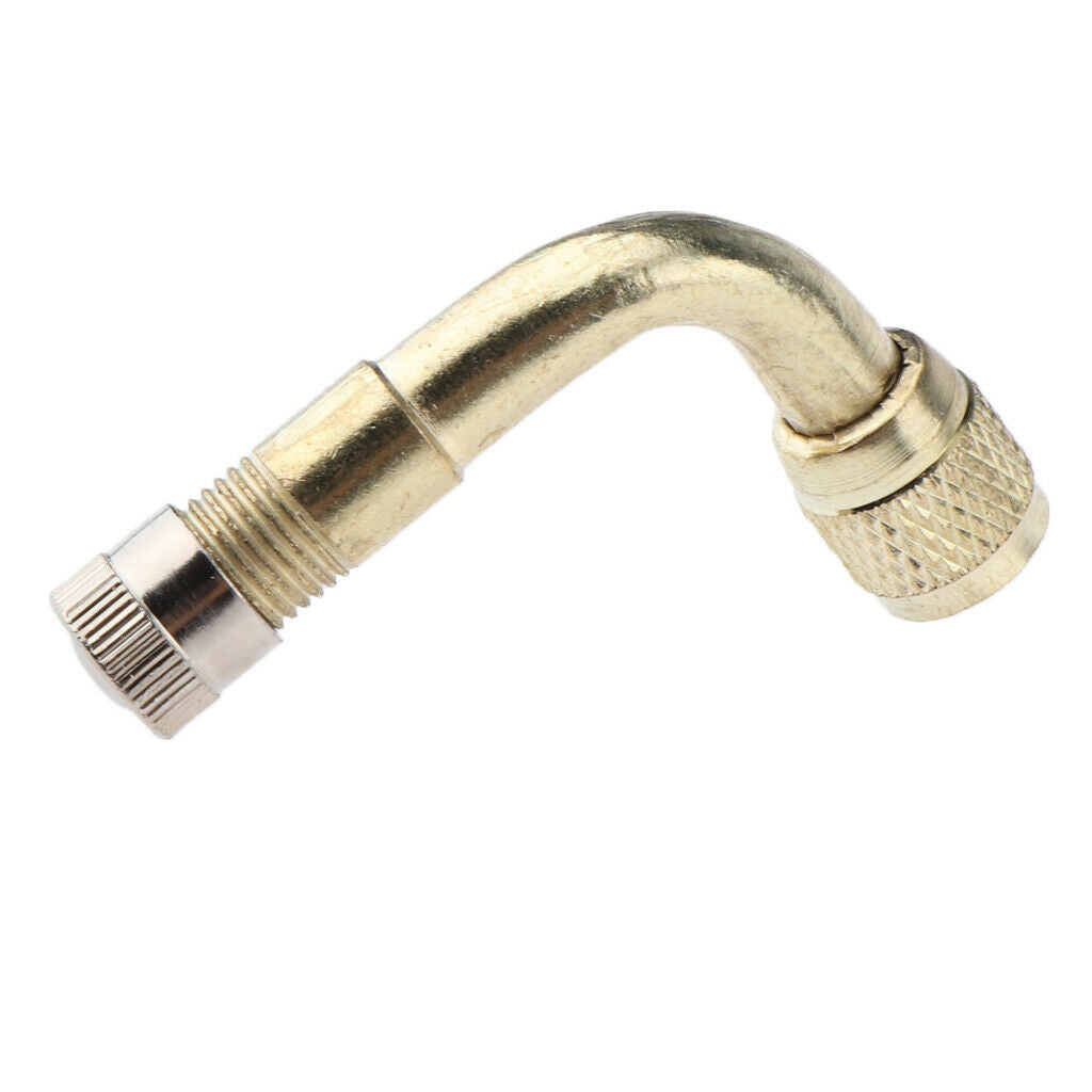 2x Valve Extension Tyre Stem Adapter Core   90 Angle Car Bike Truck Brass
