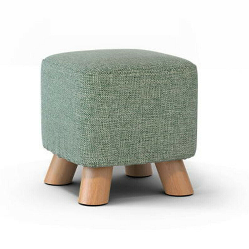 2Pcs Furniture Protective Sleeve - Ottoman Foot Stool Cover, Linen