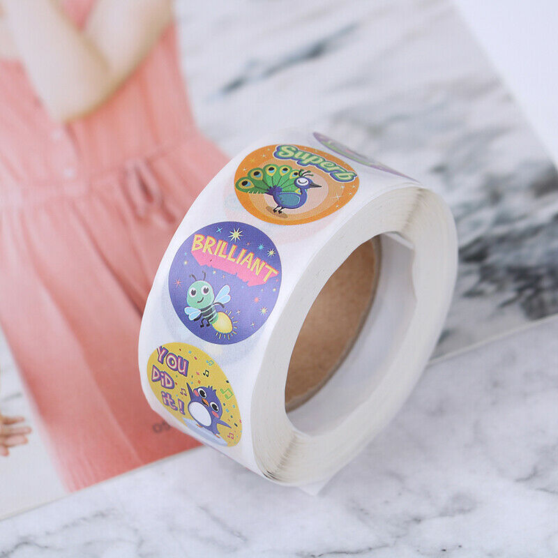 500PCs/Roll Motivational Reward Encouragement Stickers for Students Teach.l8