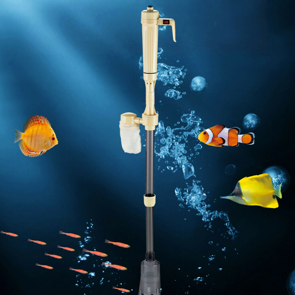 Electric Aquarium Gravel Cleaner Fish Tank Washer Water Changer Pump Filter New