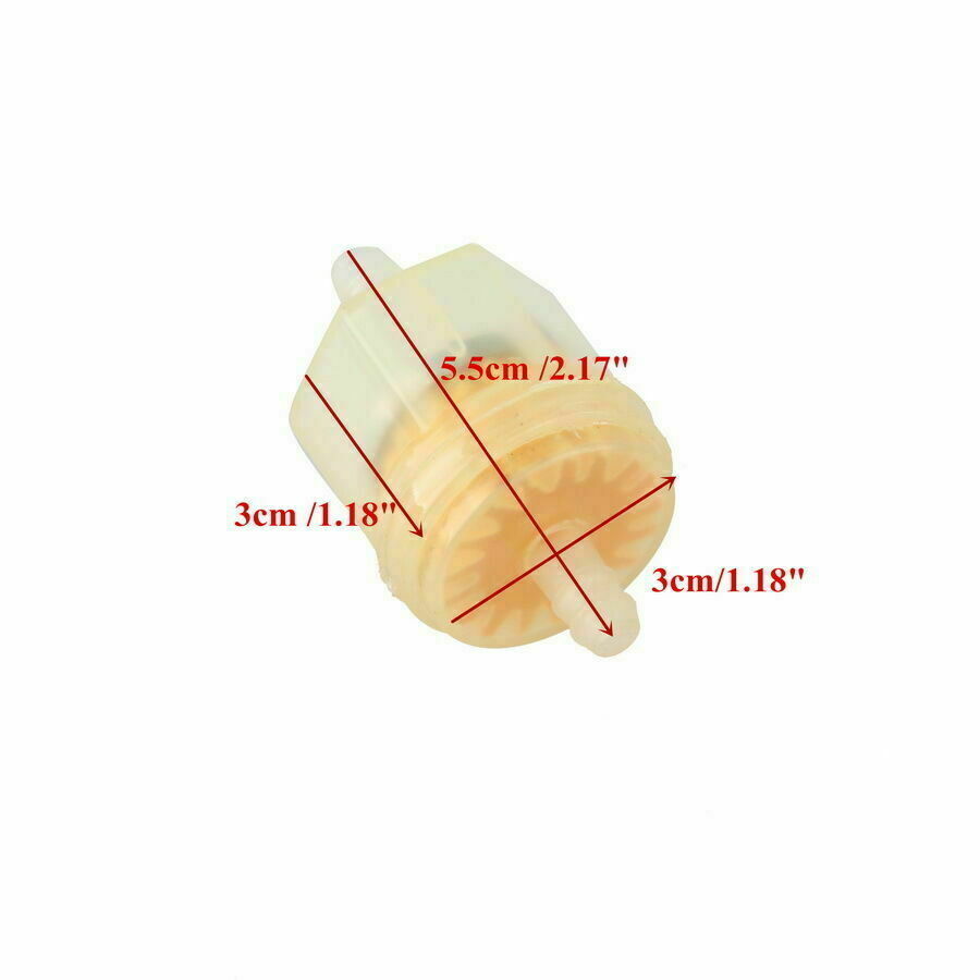 Motorcycle Gasoline Filter Clear Inline Gas Fuel For 1/4'' 6mm Universal Plastic