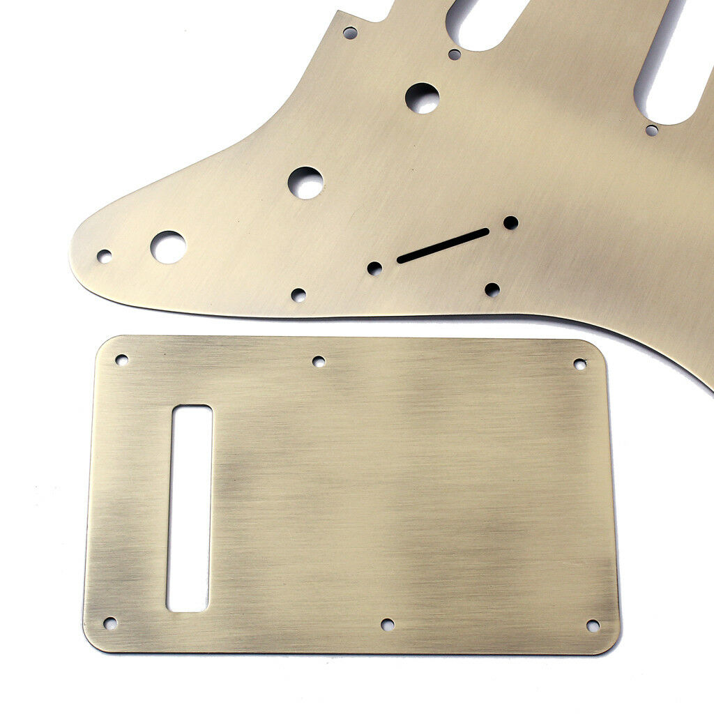 Retro SSS Pickguard Shield with Backplate for ST Electric Guitar Bronze New