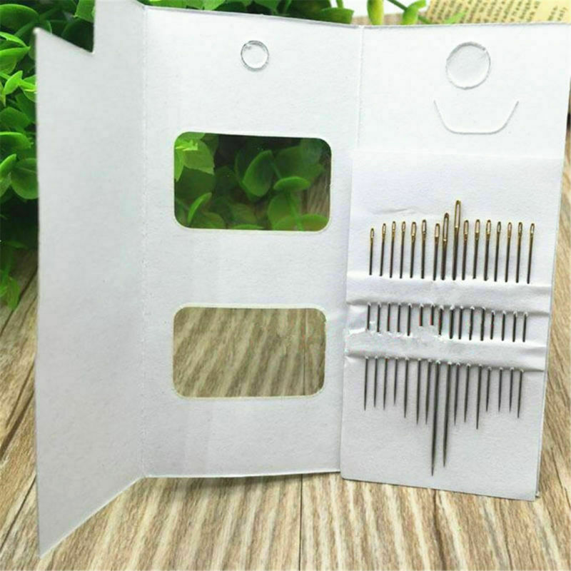 64pcs/ 4Packs Large Eye Thick Sewing up Needle Embroidery Mending Quilt Hand