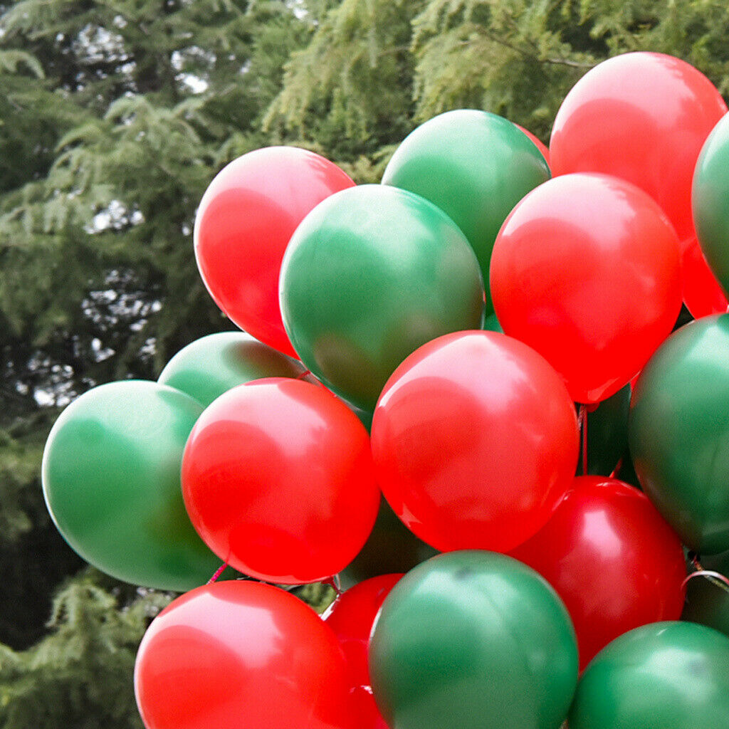 40 Pieces Halloween Balloon Party Decorations Photo Prop Red & Dark green