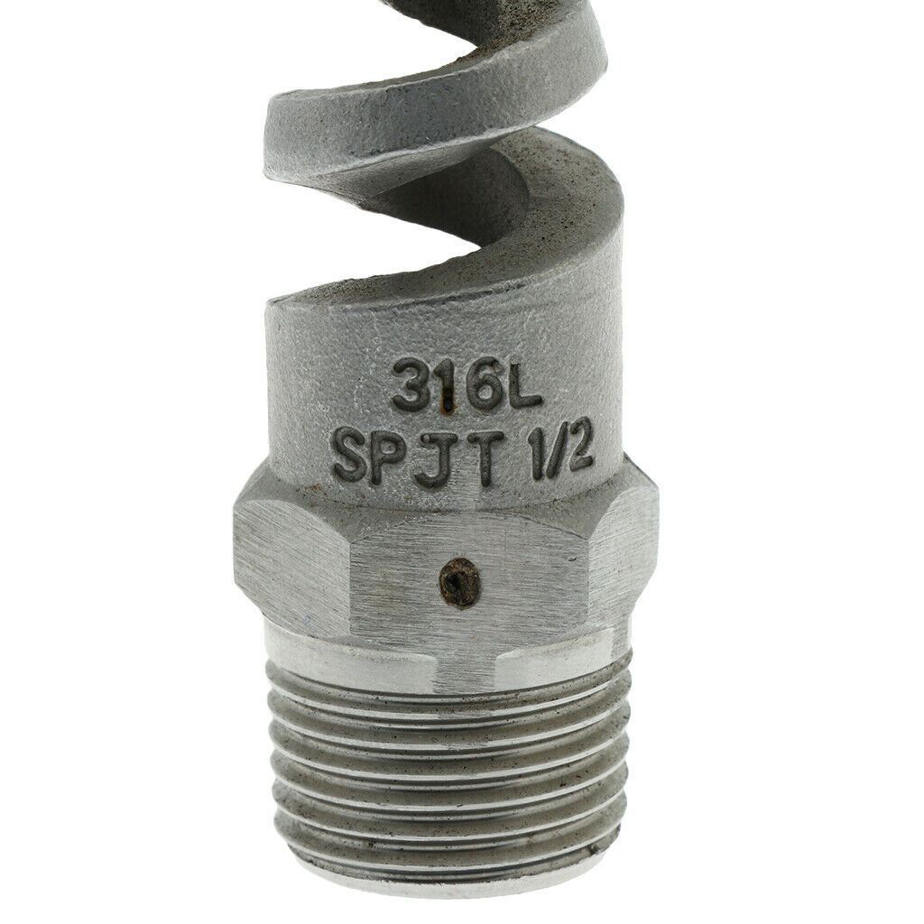 1/2 Inch Male Thread 316 Stainless Steel Spiral Spray Jet Nozzle 120 Degree