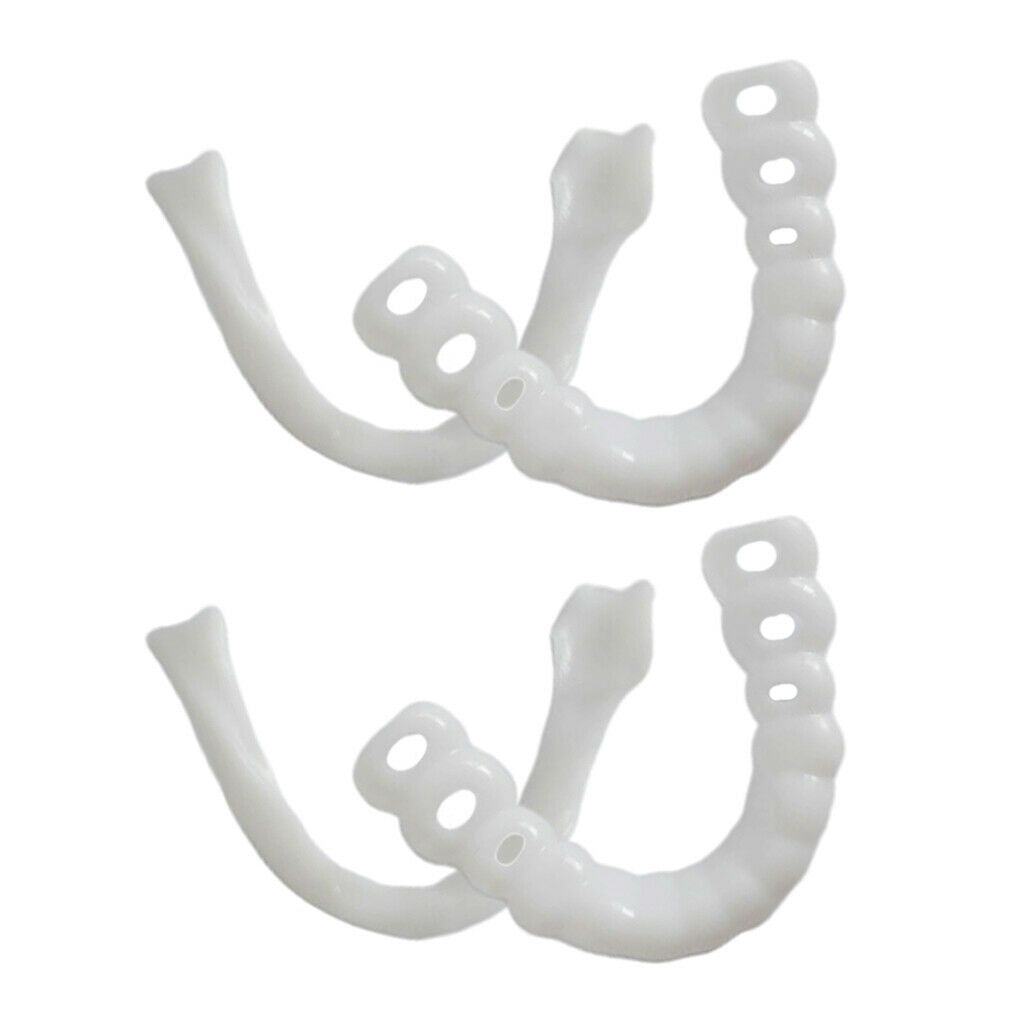 2Pcs Soft Silicone Flex Lower Cosmetic Teeth Cover False Teeth Veneers