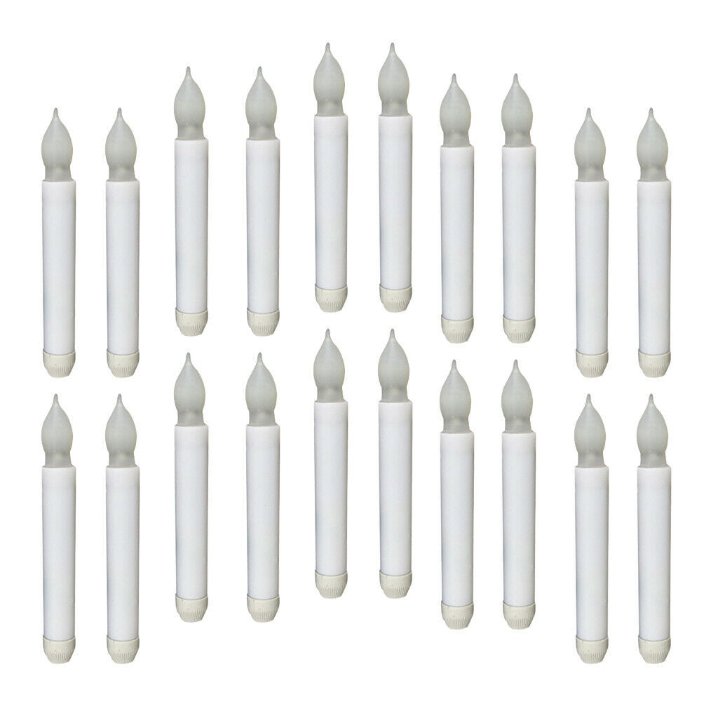 20 x Battery Powered Long LED Candle Flameless Flicker Candle for Home Decor
