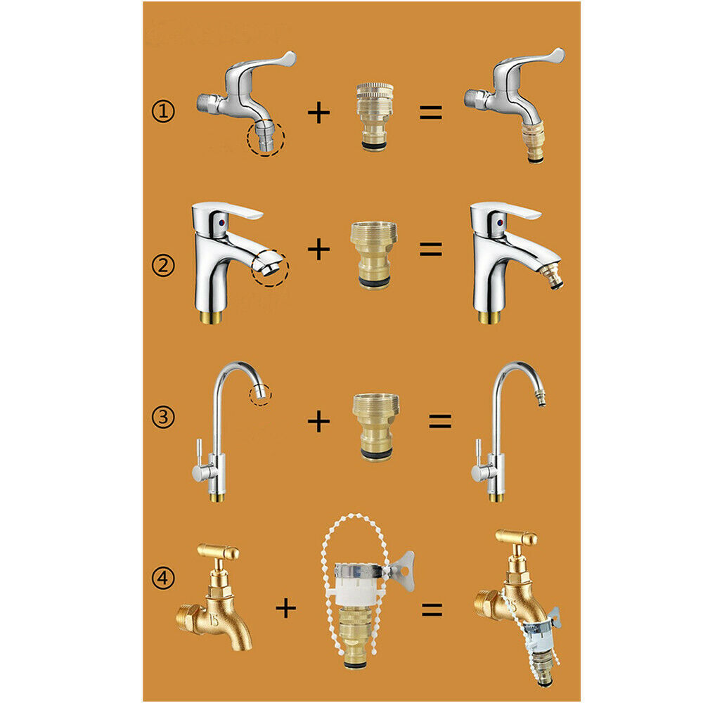 15-23mm Mixer Tap Connectors To Garden Water Hose Pipe Fitting Faucet Adapter.//