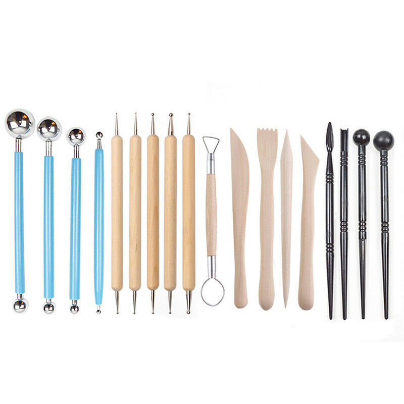 18Pcs Arts Crafts Clay Sculpting Tools Pottery Carving Tool kit Ceramics NewBDA