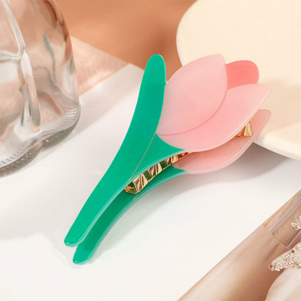 Hair Claw Clips Fashion Acetic Tulip Daisy Clamps for Makeup Bath Ladies