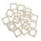 20x WOODEN PHOTO FRAME SQUARE  CUT WOOD PIECES CRAFT DIY SCRAPBOOK CARD