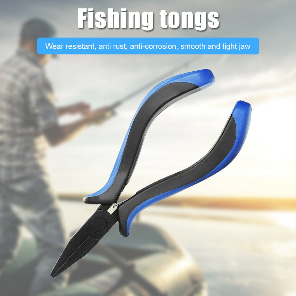 Flat Nose Fish Hook Tying Plier Duckbill Pliers with Spring Fishing Tools @