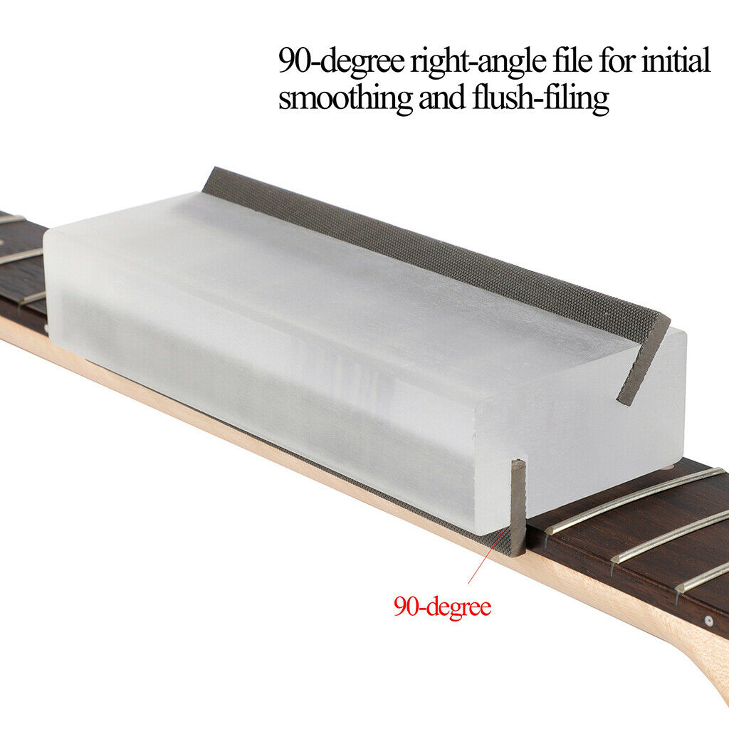 2 in 1 Acylic Body Guitar Fret Bevel File Fret End Dressing 35° & 90°