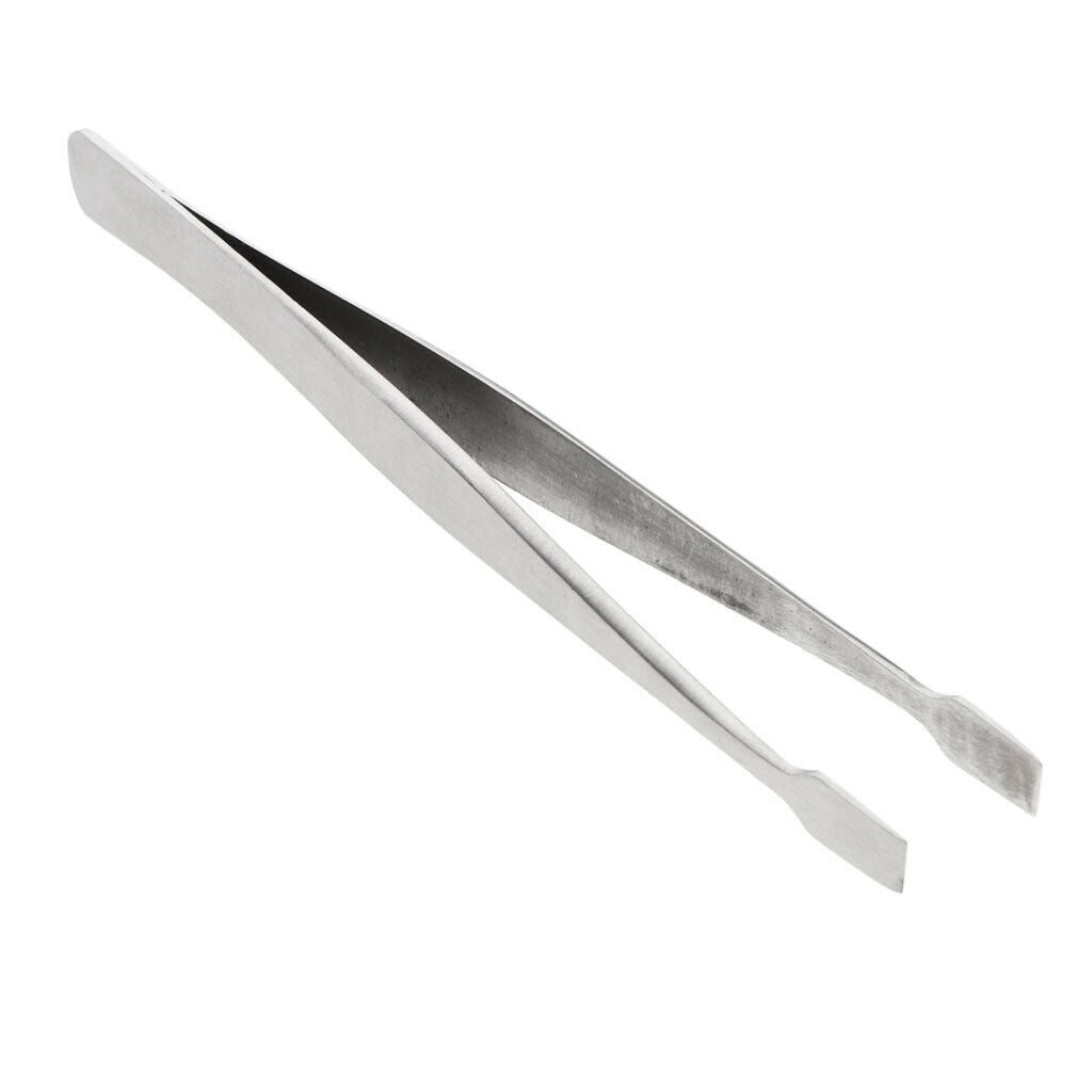 2 Pcs Deluxe Straight Spade Tip Stamp Tongs Stamp Tweezers, Craft Jewelry Beads