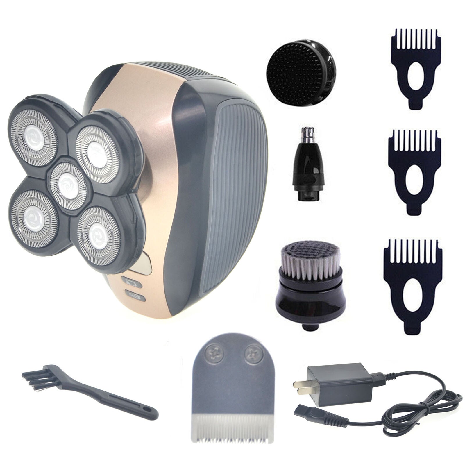 5in1 Men's 4D Rotary Electric Shaver Multifunction Beard Hair Trimmer Razor